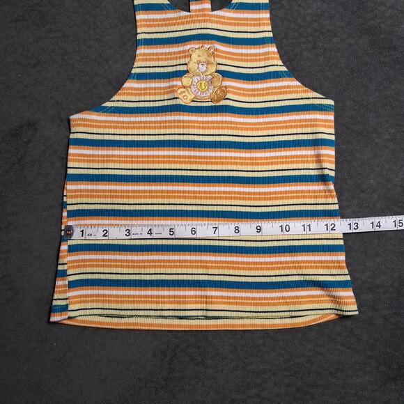 Care Bears Striped Halter Tank Top Cotton Blend Fun Playful Nostalgic Multicolor - Picture 8 of 8